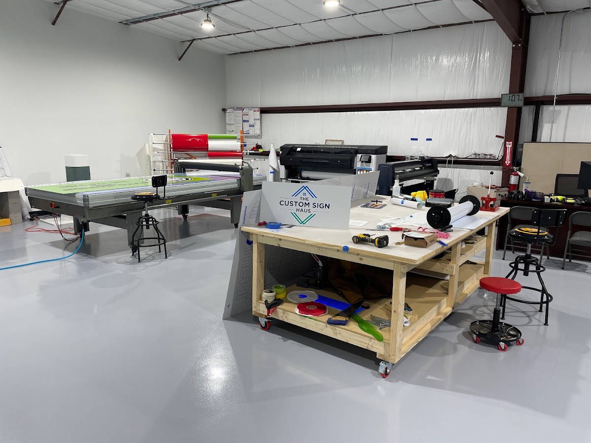 The Custom Sign & Graphics Haus workshop