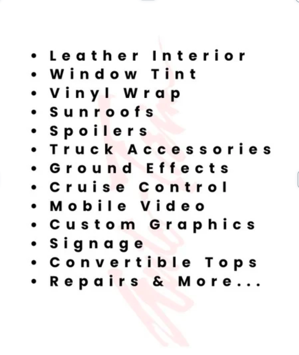 Work by Auto Trim Graphics & Design (leather,tint & More)